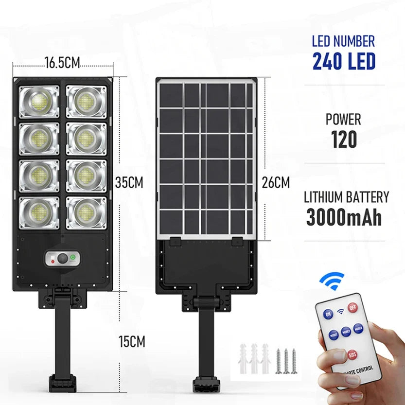 20000W Split Solar Street Light Outdoor Aluminum Solar Street Light Garden Sunlight House Remote Control Waterproof Wall Lamp
