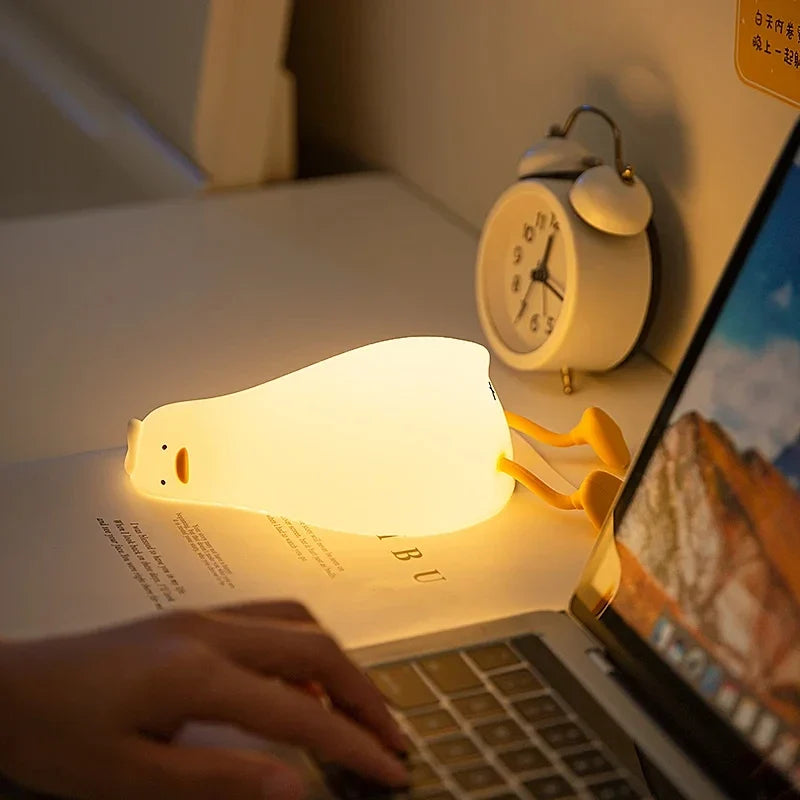 veilleuse canard en silicone rechargeable usb dimmable cadeau anniversaire