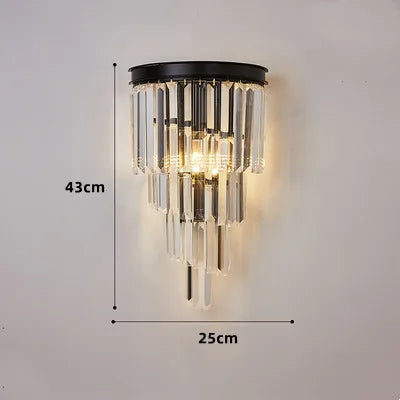 applique murale en cristal design pour éclairage moderne de la maison