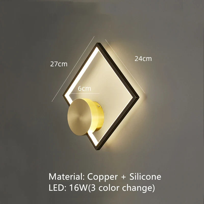 applique murale led en laiton style art déco pour intérieur moderne