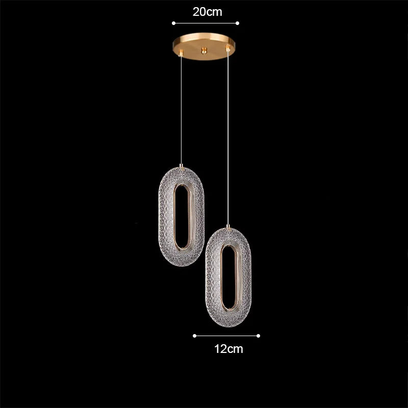 Nordique moderne suspension LED lumière or acrylique lustre créativité suspension lampe intérieur maison loft chambre chevet étude escaliers