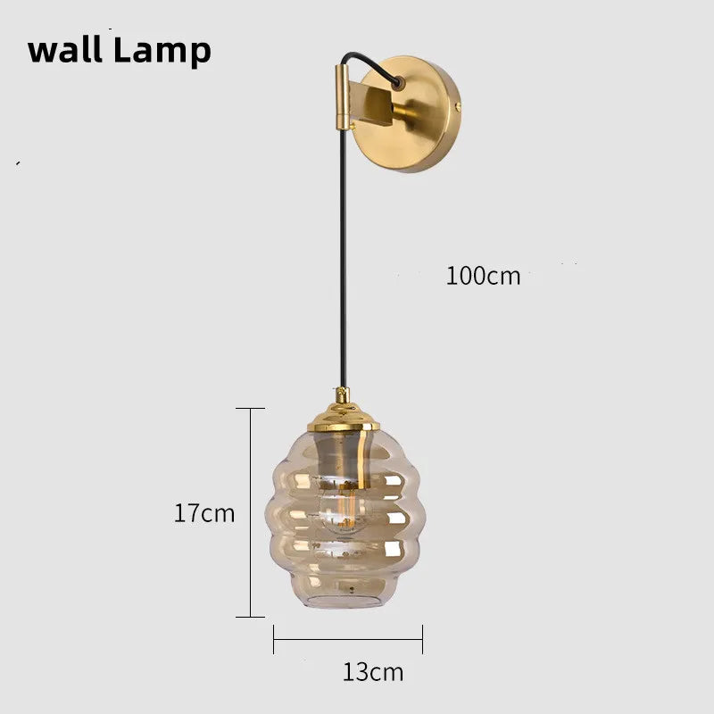 suspension moderne en verre teinté pour décoration intérieure