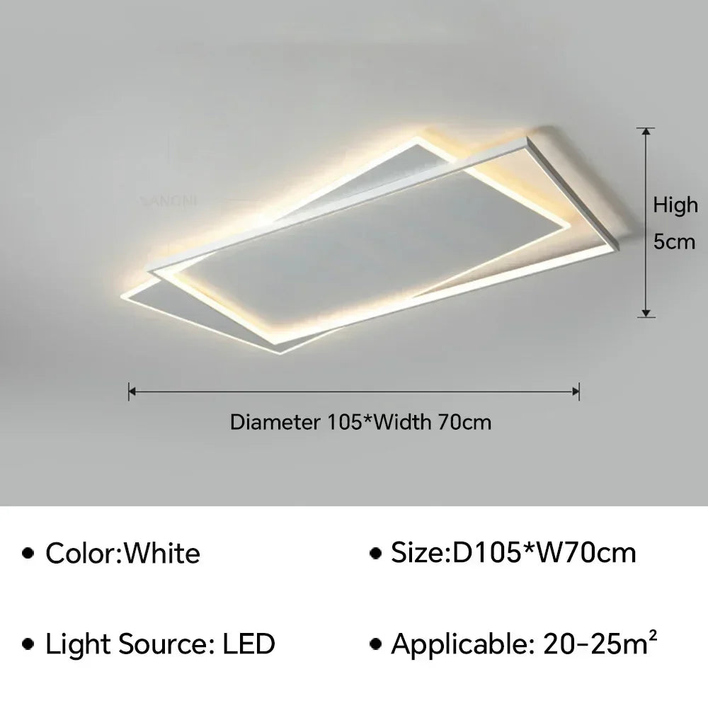 plafonnier moderne à leds pour décoration intérieure élégante