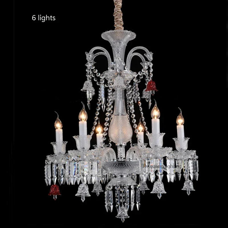 lustre moderne en cristal et chrome pour éclairage élégant