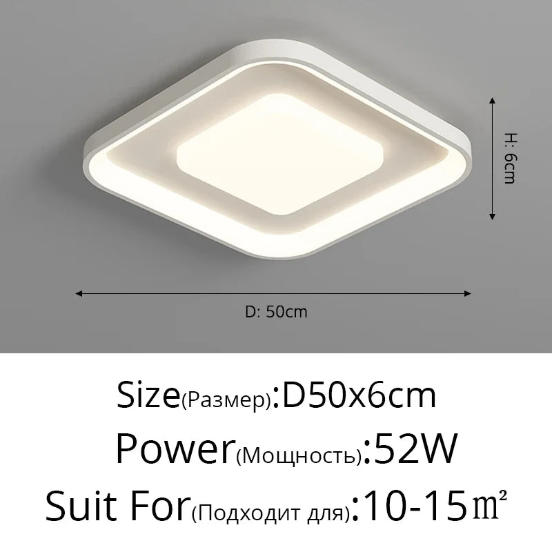 lustre led minimaliste moderne avec protection des yeux anti-bleue