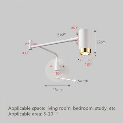 Applique murale led pivotantes tactile