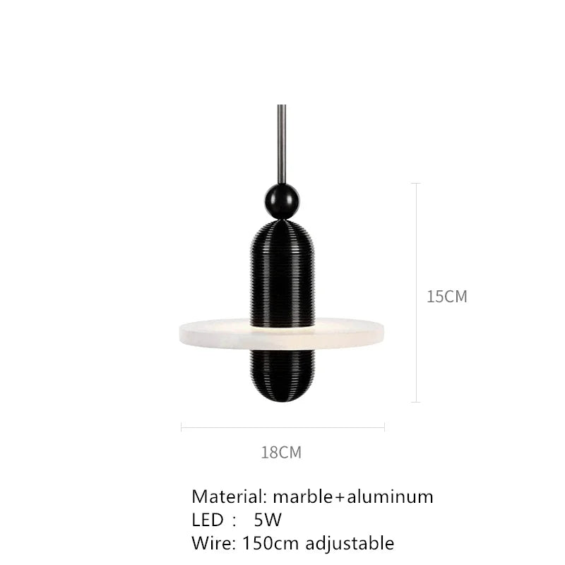 lustre en marbre naturel design nordique pour intérieur élégant