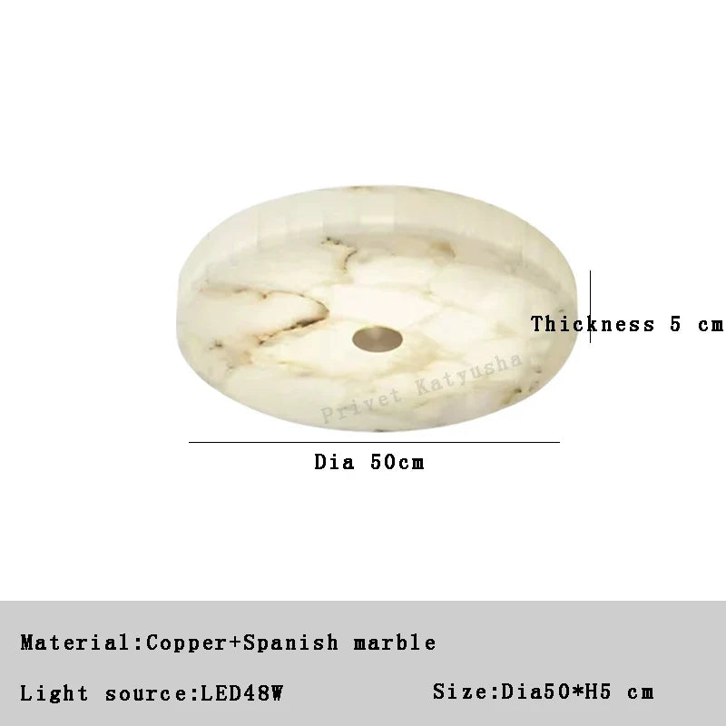 plafonnier led moderne en marbre naturel luminaire décoratif