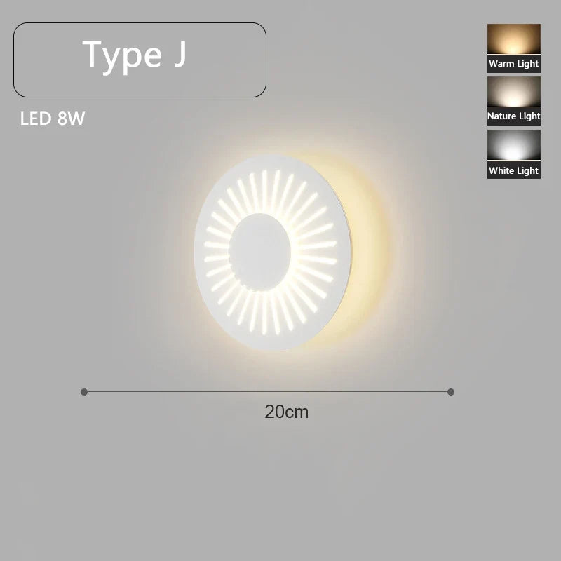 applique murale led minimaliste montée en surface