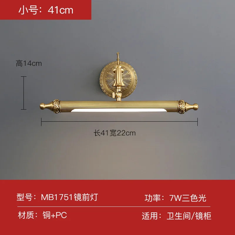 applique murale led en cuivre style nordique pour intérieur élégant