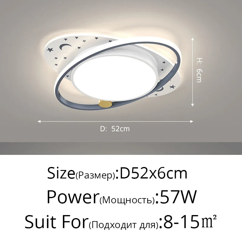lustre moderne avec télécommande pour éclairage intérieur décoratif