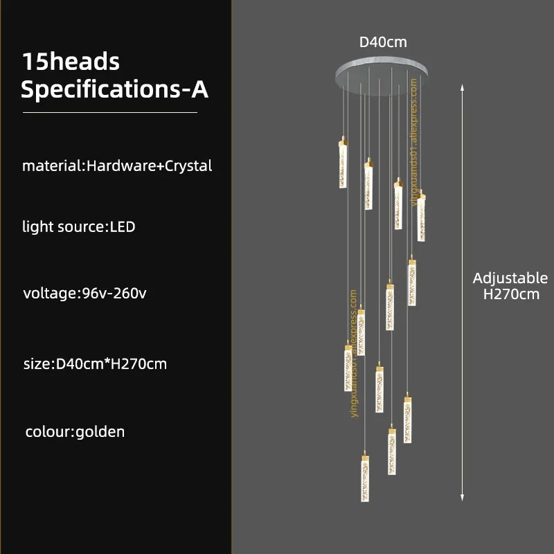 lustre en cristal à led design moderne pour intérieur élégant
