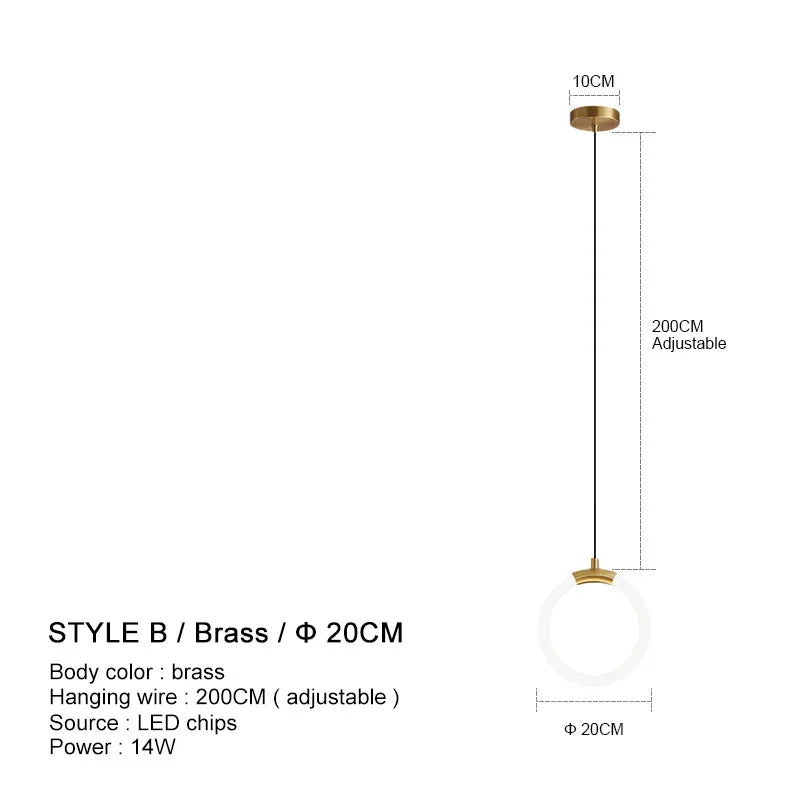 suspension moderne minimaliste luxe pour intérieur design