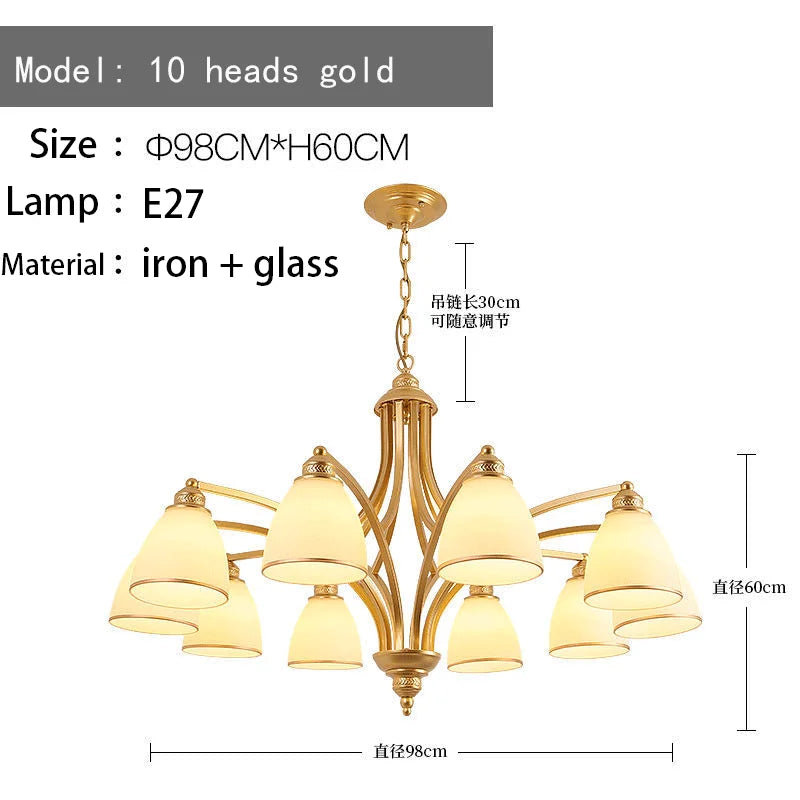 lustre rétro américain pour un éclairage de style campagnard