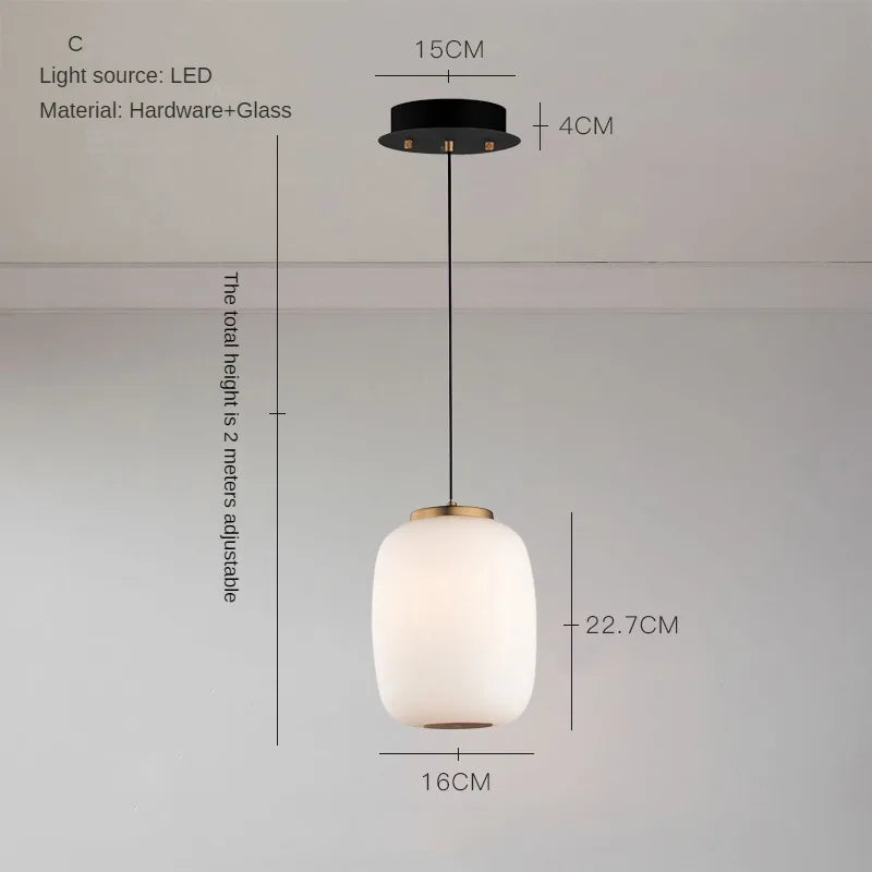 lustre led en verre design minimaliste artistique pour intérieur créatif