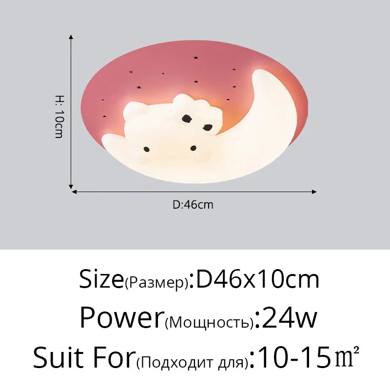 plafonnier led design nordique en forme de lapin luminaire décoratif d'intérieur