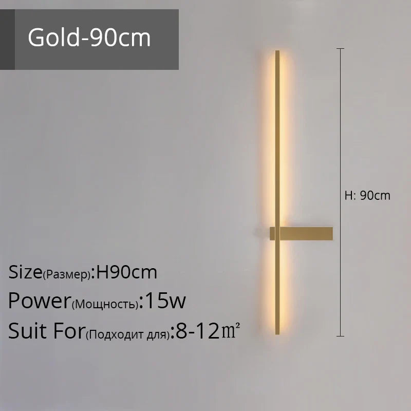 applique murale led minimaliste en aluminium pour éclairage intérieur