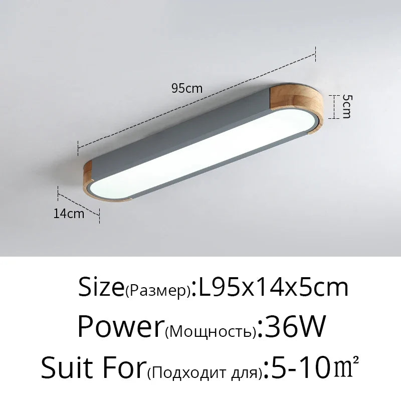 plafonnier led rectangulaire longue bande simple et créatif