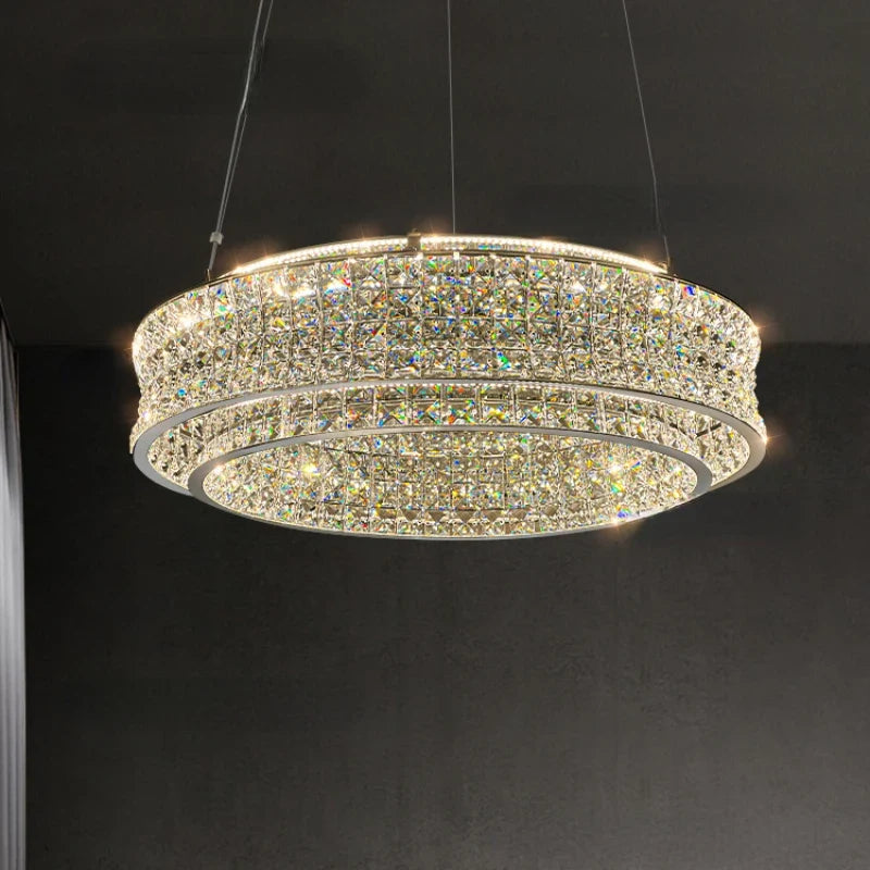 lustre de luxe en cristal pour restaurant bar et hôtel intérieur