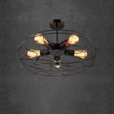 ventilateur plafonnier rétro loft suspension luminaire lustre
