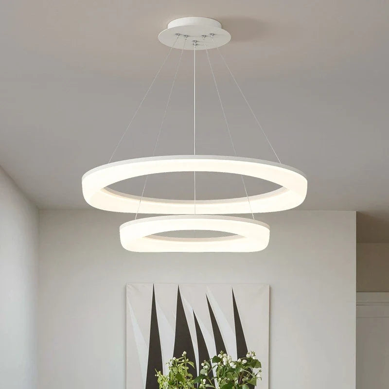 lustre circulaire à led design nordique moderne et créatif