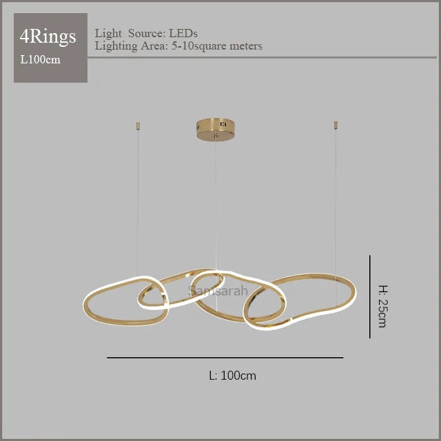 plafonnier led suspendu design moderne pour intérieur décoratif