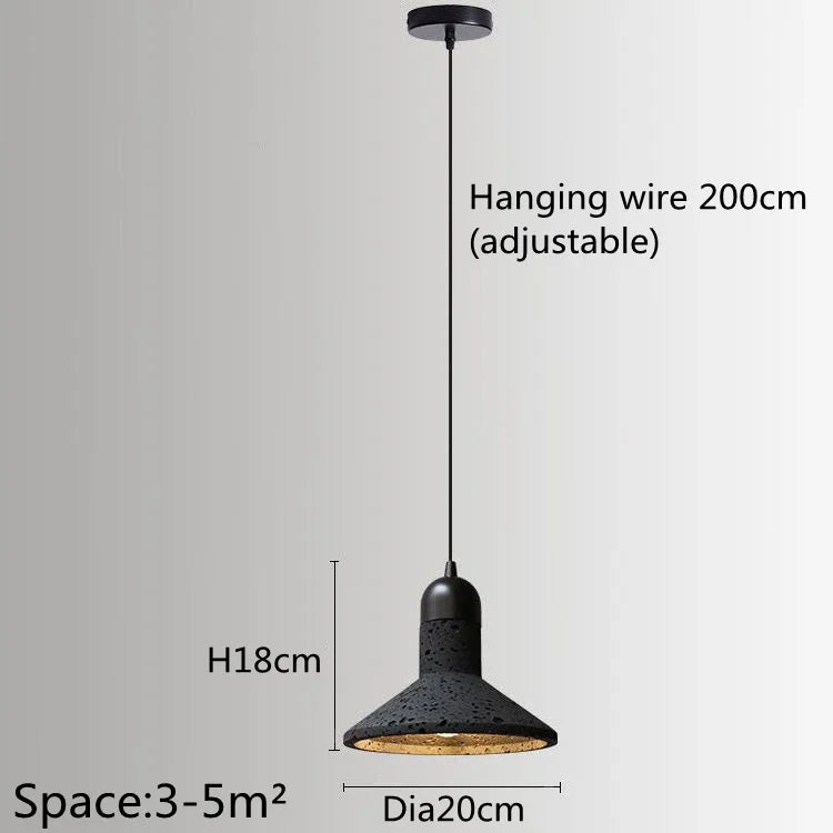 lustre haut de gamme en pierre design créatif industriel