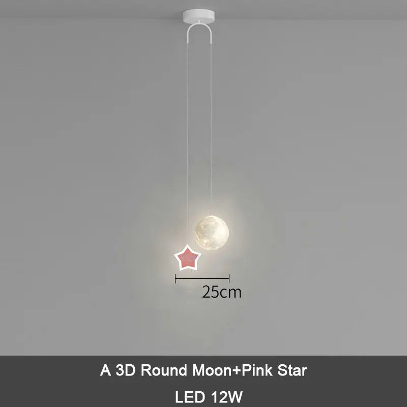suspension créative pour enfants avec télécommande gradation étoile nuage lune