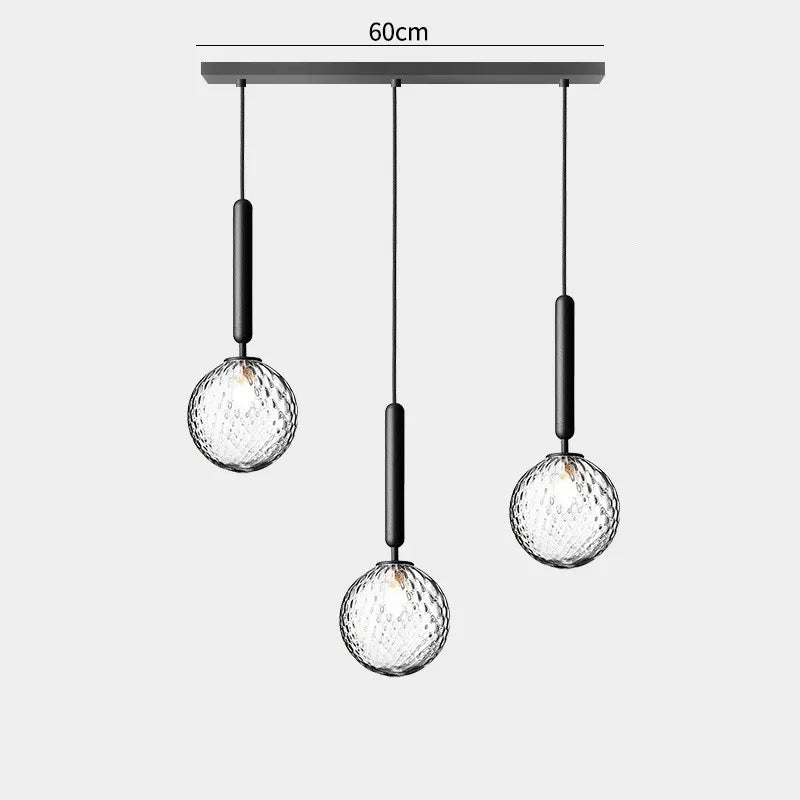 lustre moderne en verre pour décoration intérieure élégante