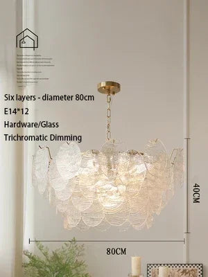 lustre en verre médiéval pour décoration romantique intérieure