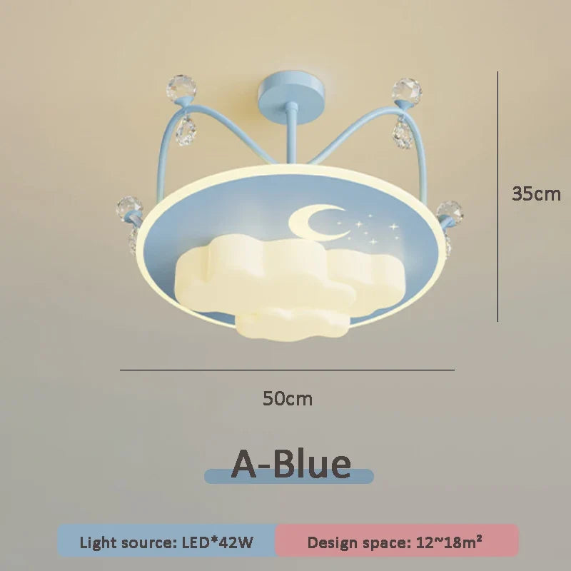 lampe créative en cristal pour chambre de princesse moderne