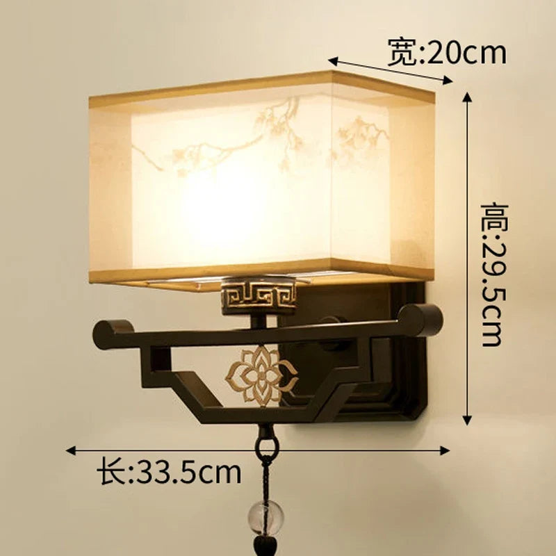 applique murale en tissu style chinois pour intérieur moderne