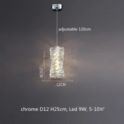 lustre cristal moderne avec télécommande dimmable pour restaurant