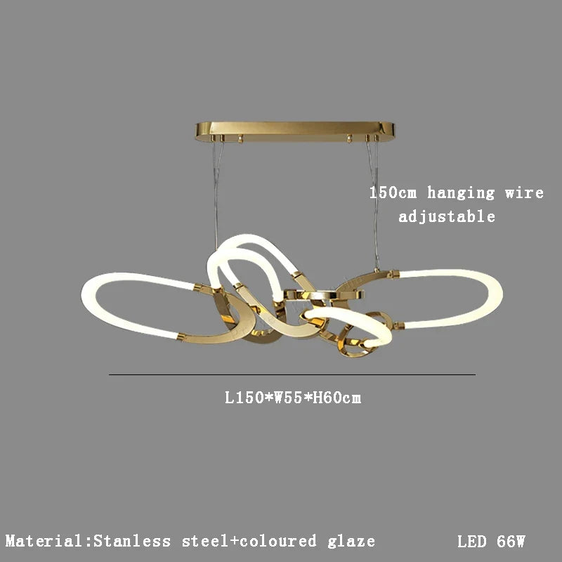lustre en acier inoxydable galvanisé design irrégulier