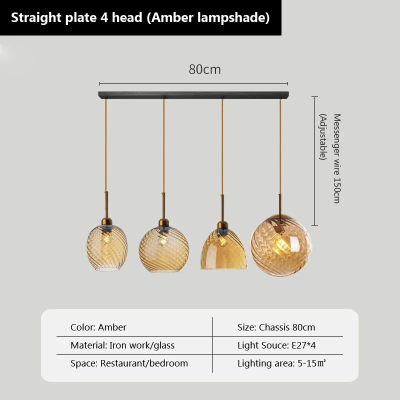suspension moderne en verre design pour décoration intérieure