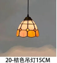 lustre en verre style tiffany rétro pour intérieur méditerranéen