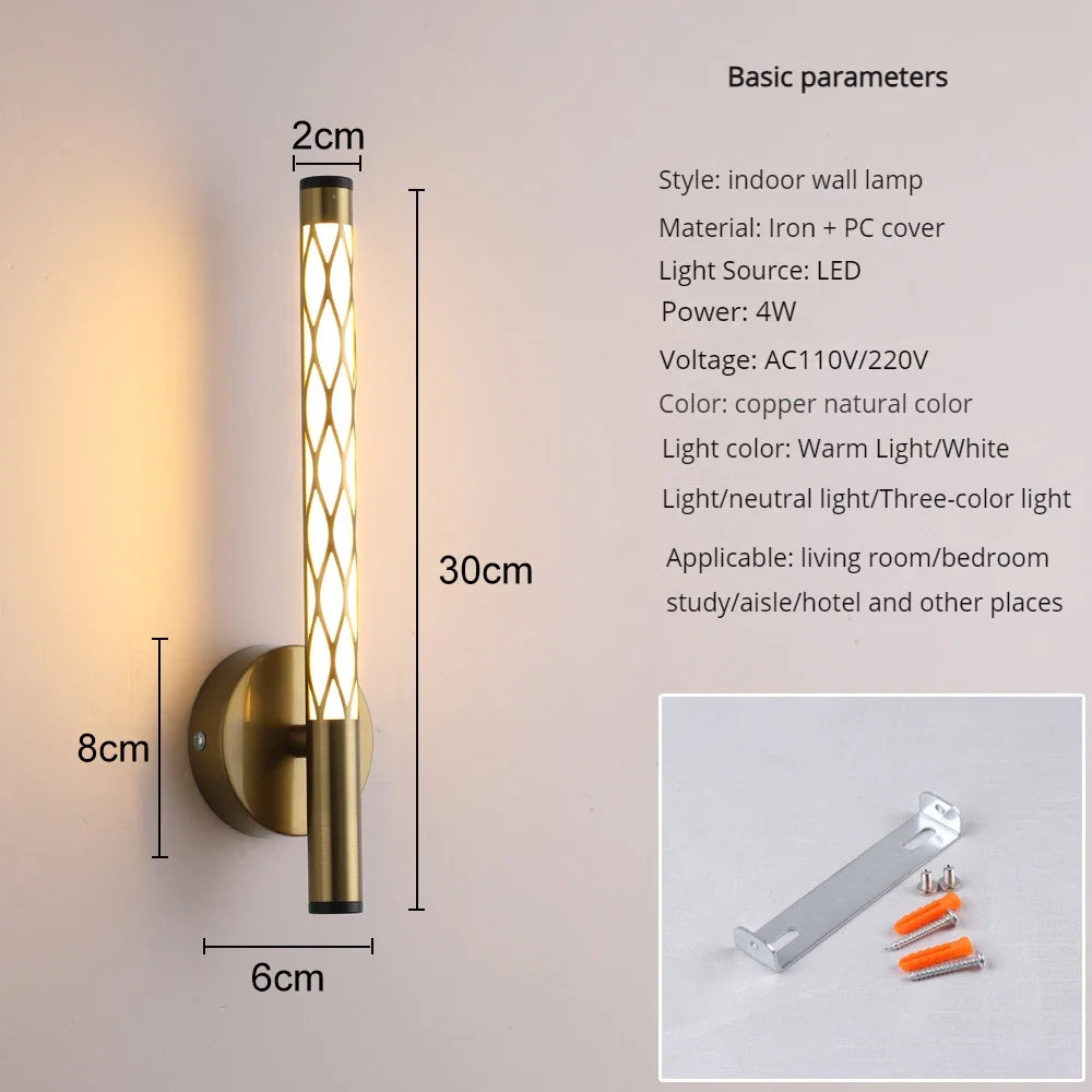 applique murale led nordique moderne pour décoration intérieure