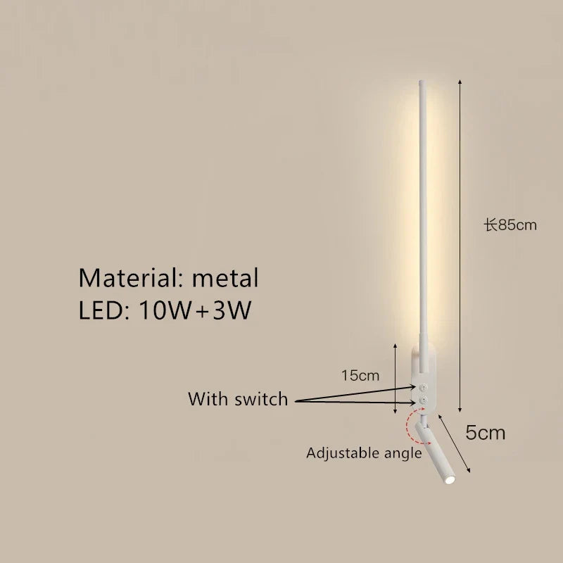 applique murale led minimaliste angle réglable 3000k