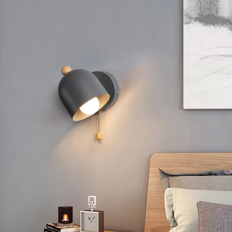applique murale led macaron nordique décoration moderne avec interrupteur