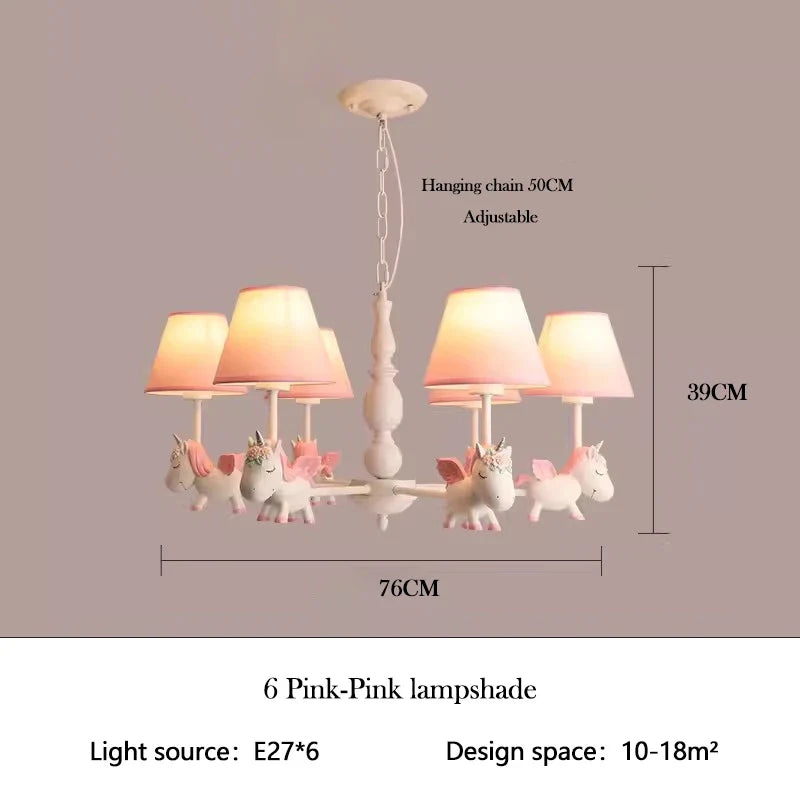 lustre enfant LED rotatif style nordique romantique et chaleureux