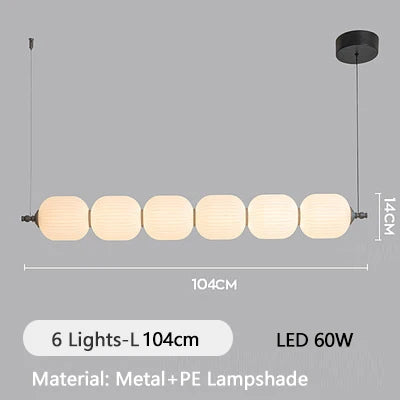 Nordic Designer Living Room Pendant Lamps White Long Droplight For Dining Table Bedroom Bar Lighting Gourd Ceiling Hanging Light