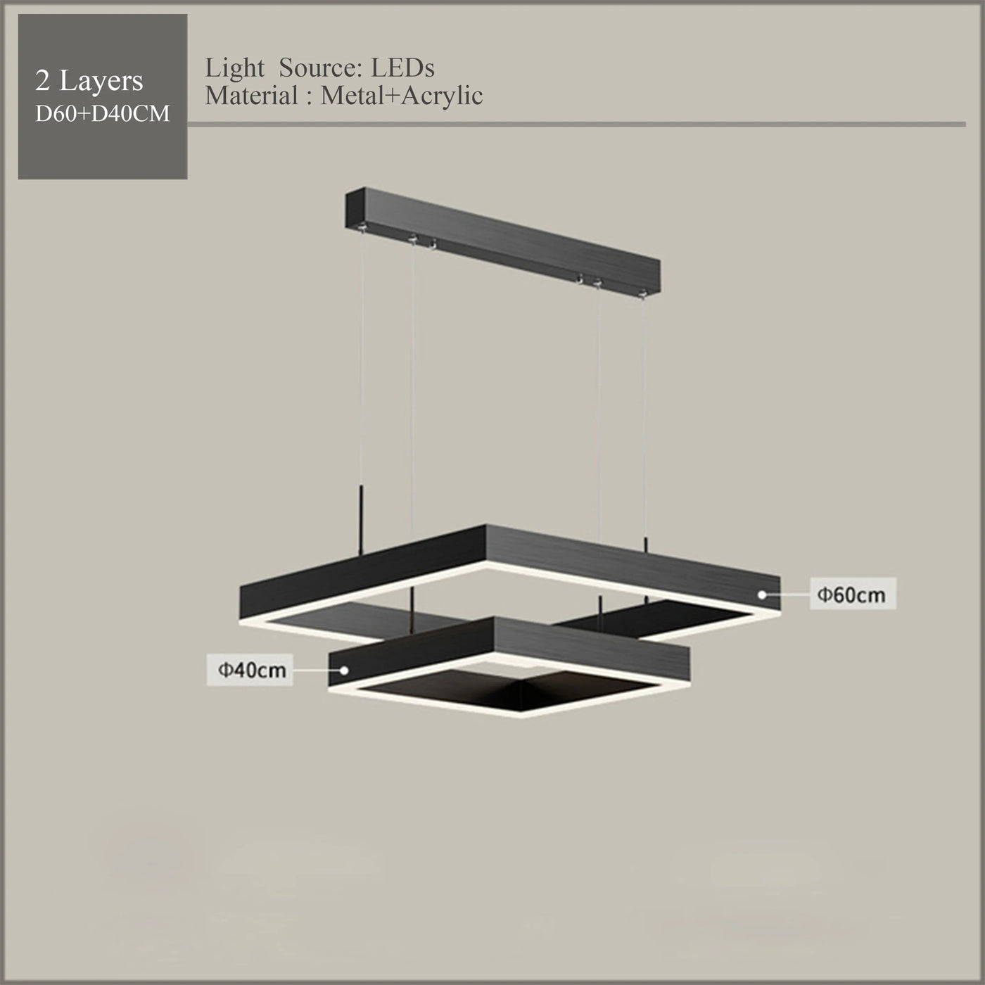 2024Modern Chandelier Square bedroom Chandelier Lighting  Hanging Lamp Home Lighting Samsarah Lighting