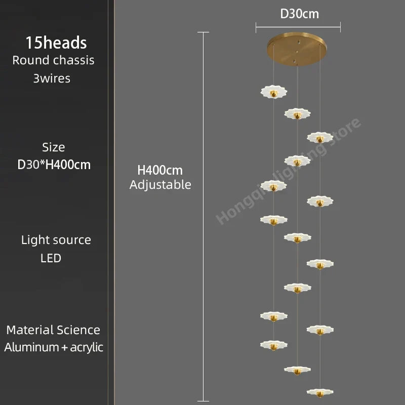 lustre moderne à led pour espaces intérieurs élégants et contemporains