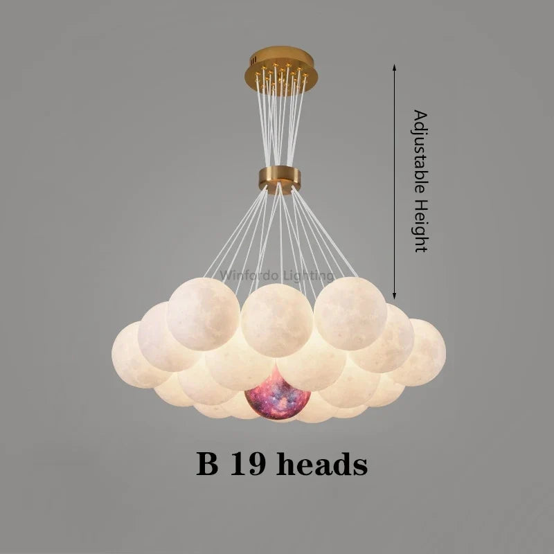 lustre led imprimé en 3d éclairage winfordo suspendu