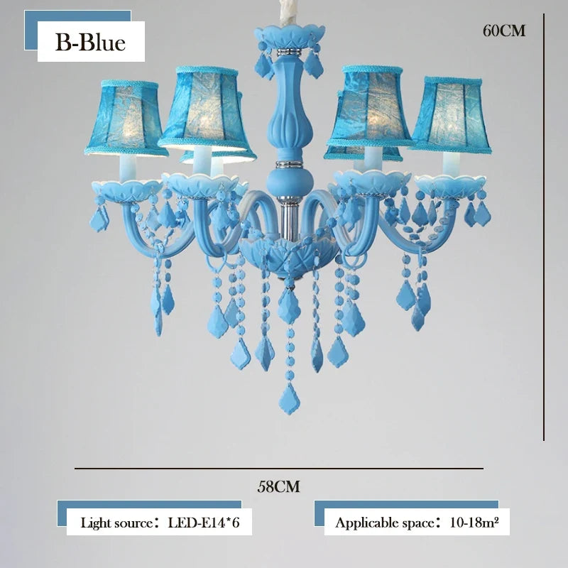 lustre en cristal pour une chambre de petite fille