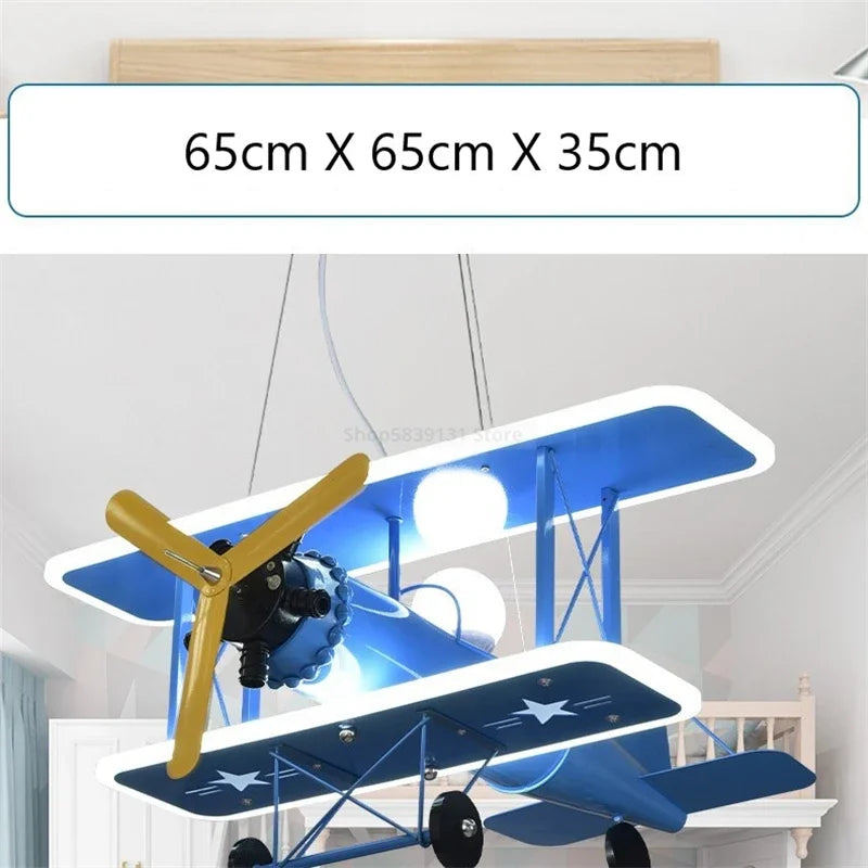 suspension led pour enfants en forme d'avion nordique moderne