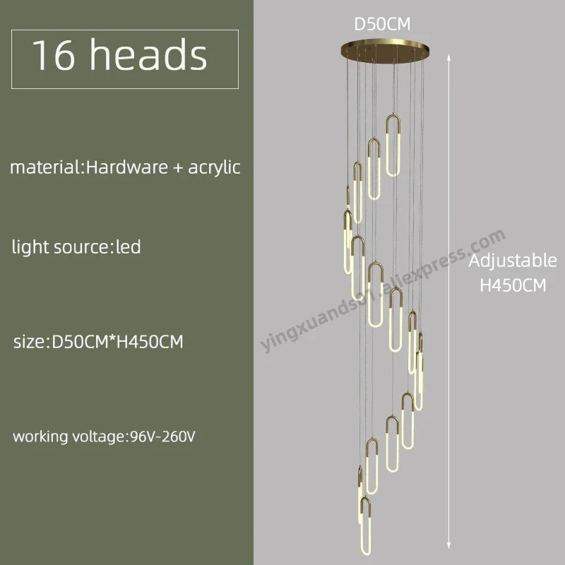 suspension moderne design nordique éclairage led loft élégant