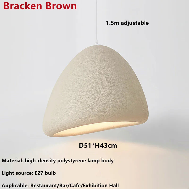 suspension à led style japonais wabi sabi moderne pour décoration intérieure