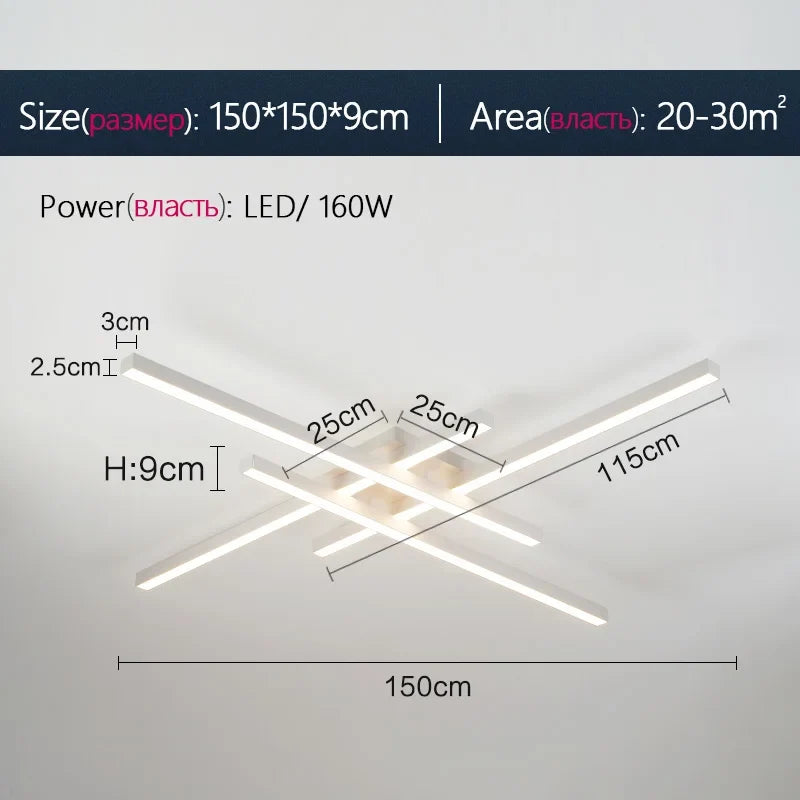 plafonnier Longue bande LED