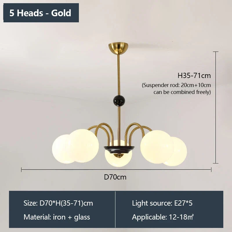 lustre rétro romantique avec protection des yeux et lumière douce